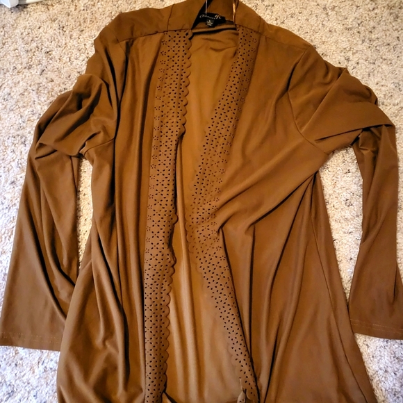 camel brown Open cardigan large - Picture 1 of 8